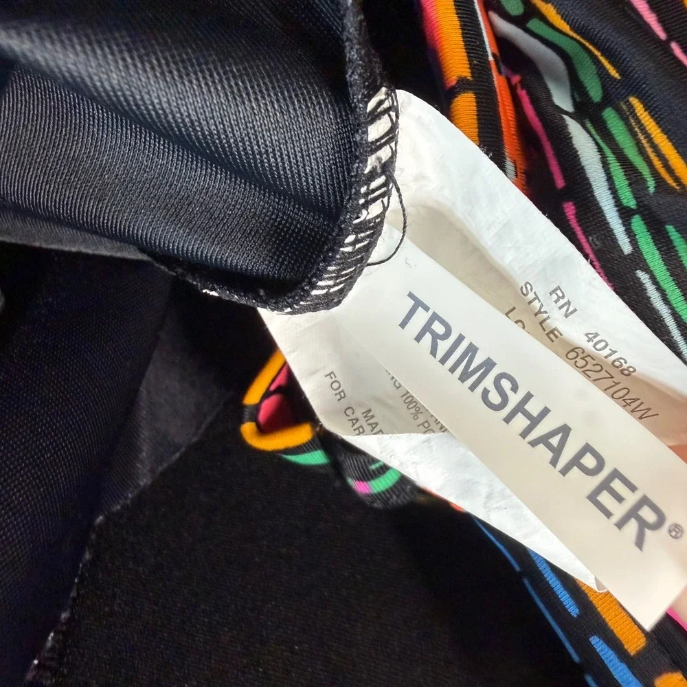 Trimshaper Tankini Swimsuit Women 22W Multicolor Striped Resort Vacation Shorts - Picture 7 of 13